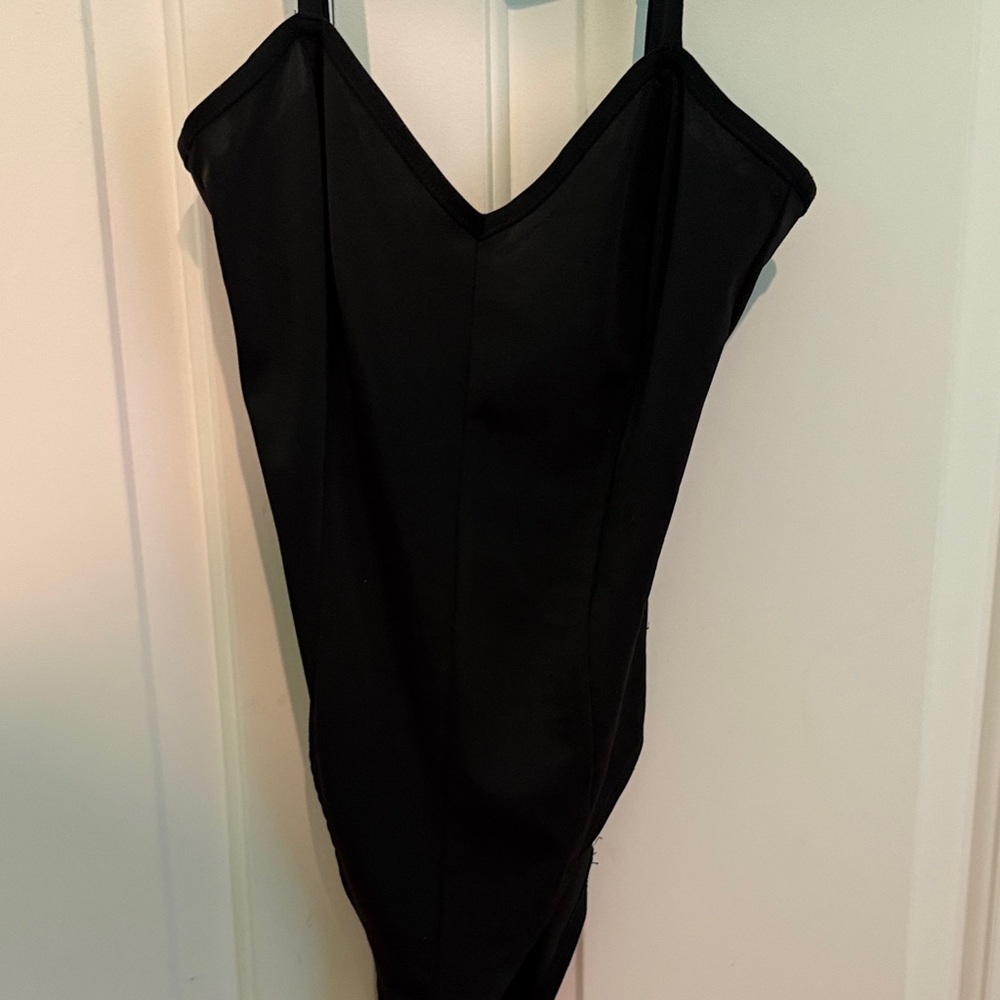 Black V-Neck Sleeveless Women’s Dress